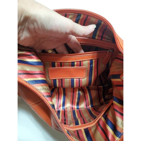Tignanello No Contest Papaya Leather Cross Body/Shoulder Bag Purse Handbag - Picture 13 of 16